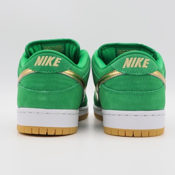 Nike SB Dunk Low Pro Lucky Green/Metallic Gold Women’s 8.5/Mens 7 - Picture 2 of 5
